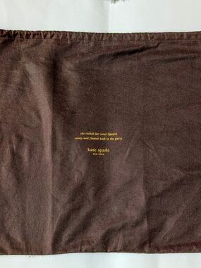 kate spade Brown Dust Bag with Gold Foil Logo